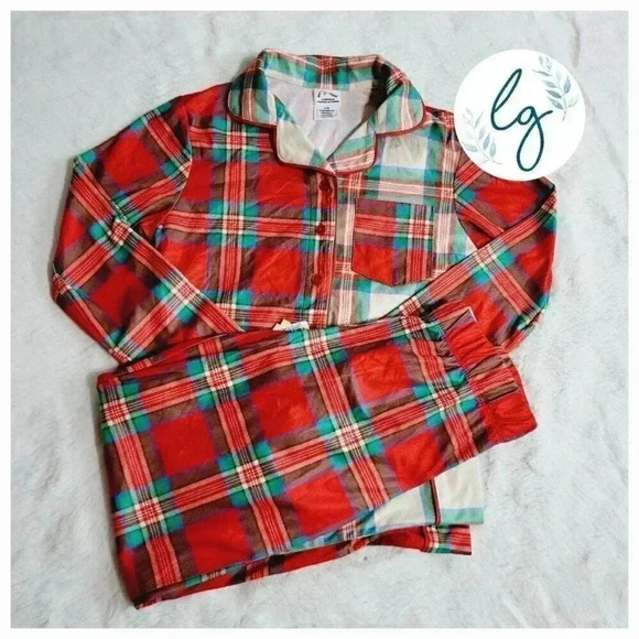 Art Class Other - Art Class Girls' 2pc Flannel Long Sleeve Button up Pajama Set (Large) 4KIDP-AL